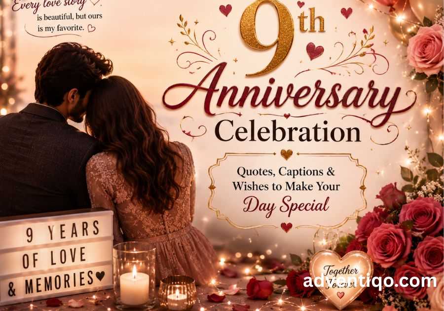 Top 9th Anniversary Celebration Quotes, Captions & Wishes to Make Your Day Special