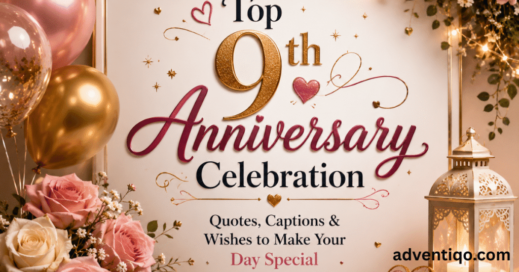 Top 9th Anniversary Celebration Quotes, Captions & Wishes to Make Your Day Special